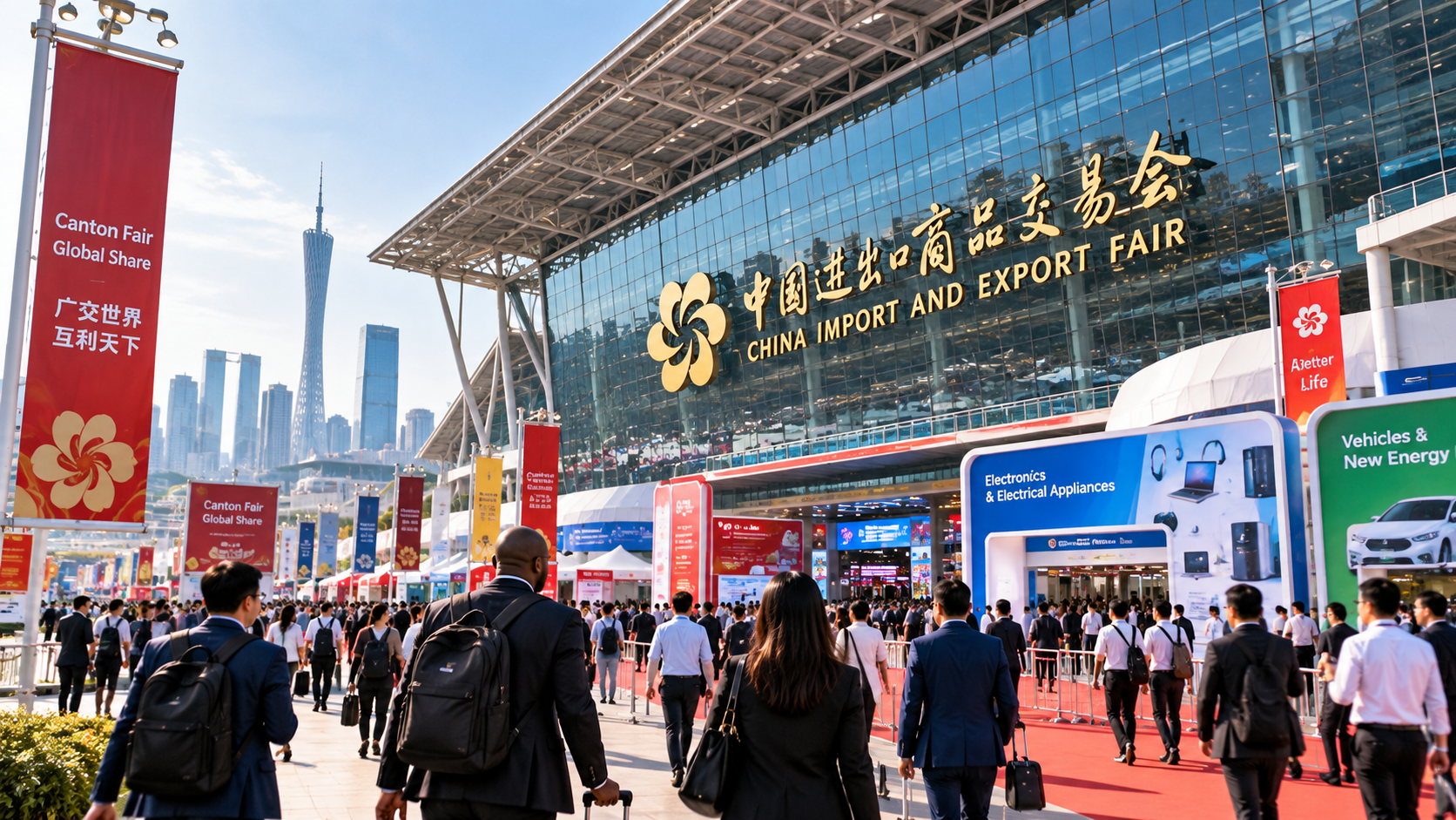 Spring Canton Fair entrance in Guangzhou